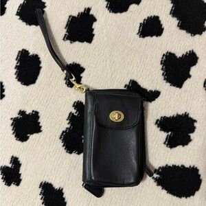 Vintage Coach Black Wristlet Clutch